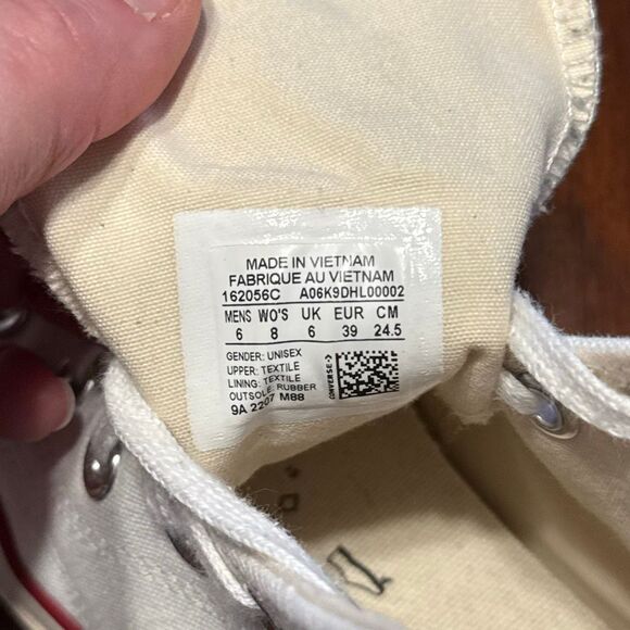 Converse Chuck 70 High Top White Lace Up Shoes Women’s 8 Men’s 6 Unisex - Picture 9 of 9